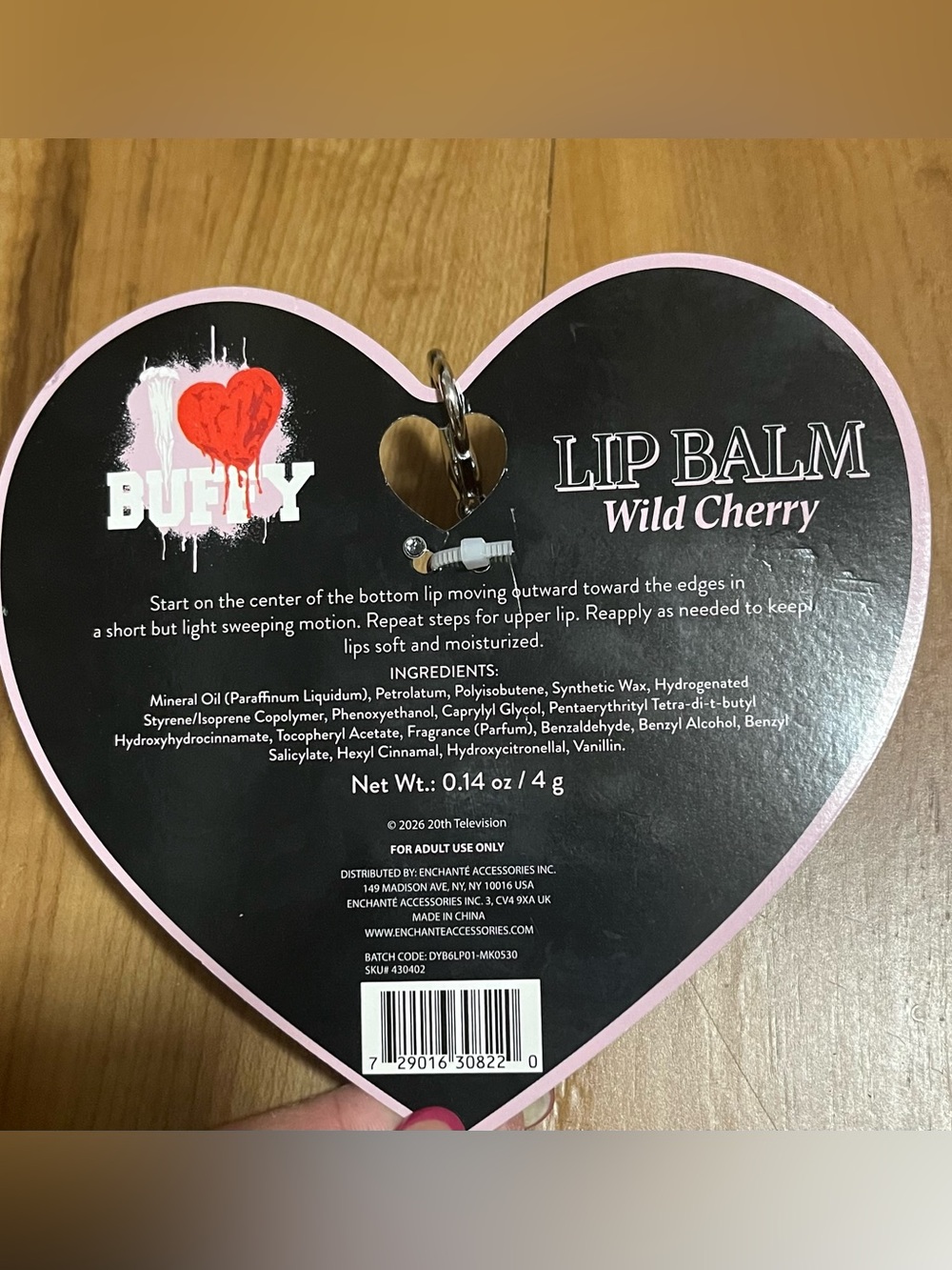 NWT Buffy The Vampire Slayer Lip Gloss & Heart Lip Balm Keychain Duo Set - Picture 6 of 10